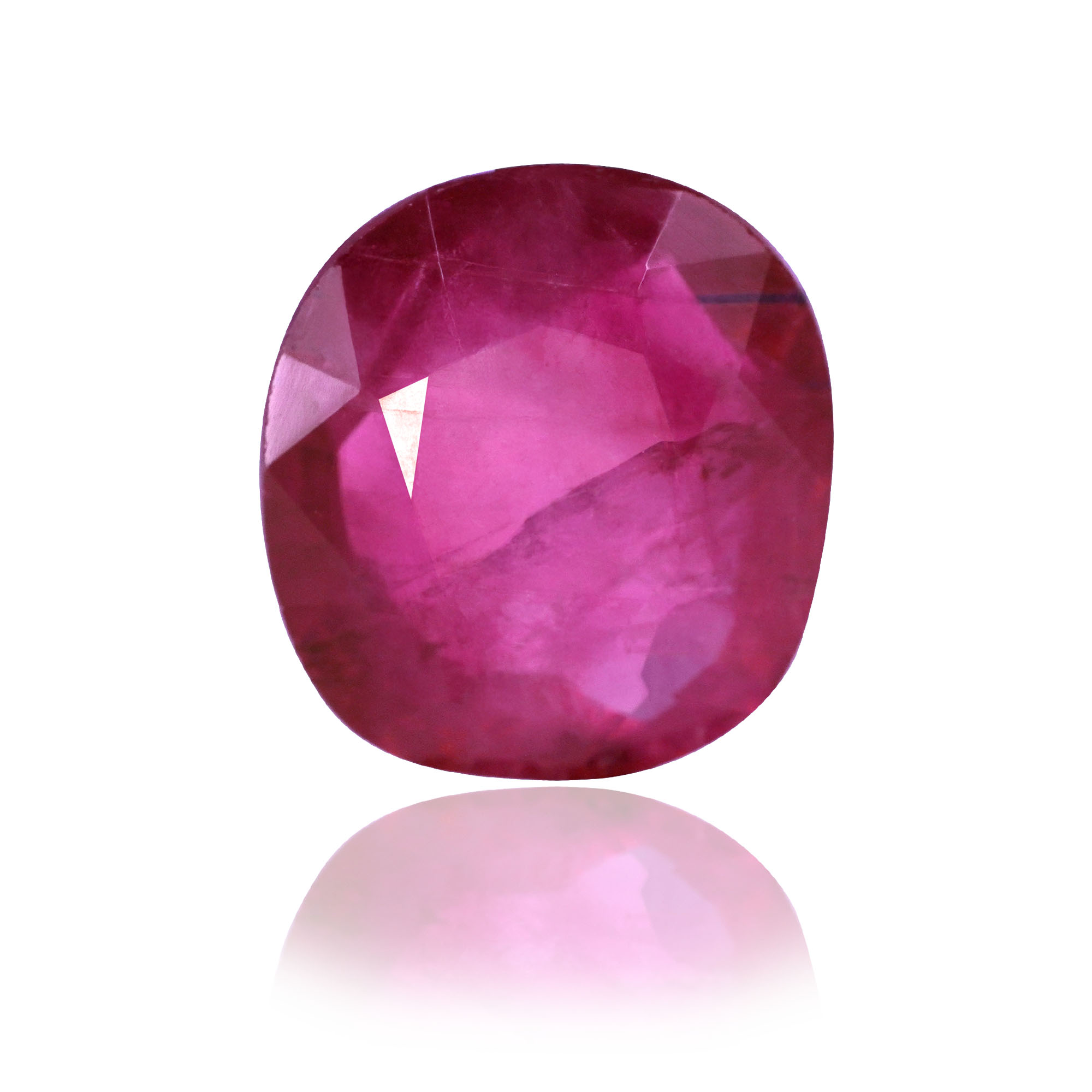 Natural Ruby (Manik) 1.63 Ct, Cushion, Burma – IGTL Certified – front view thumbnail